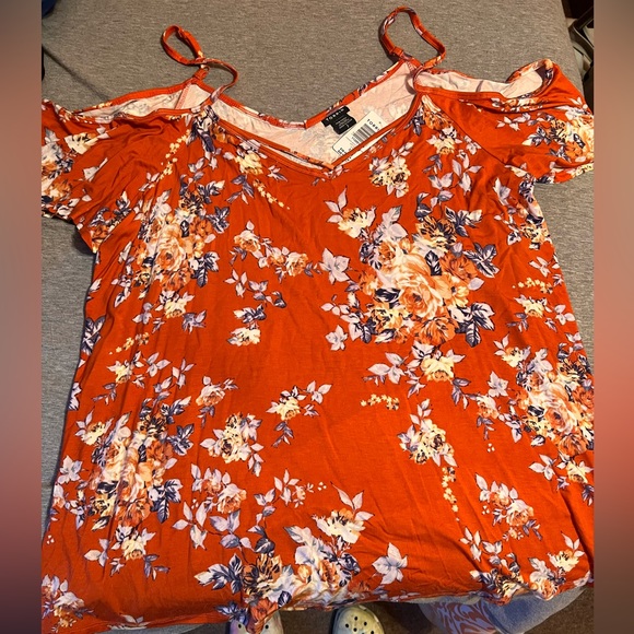 Orange floral torrid top NWt - Picture 1 of 2